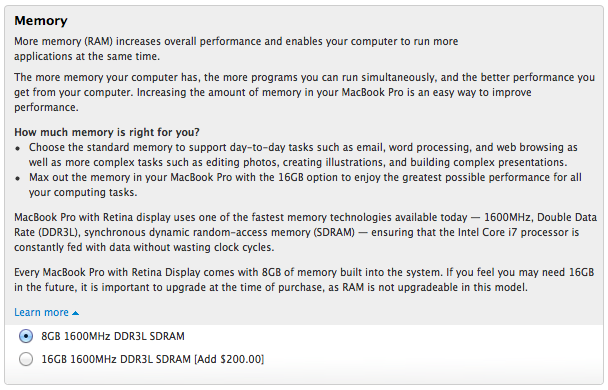 MacBook Pro Retina RAM upgrade